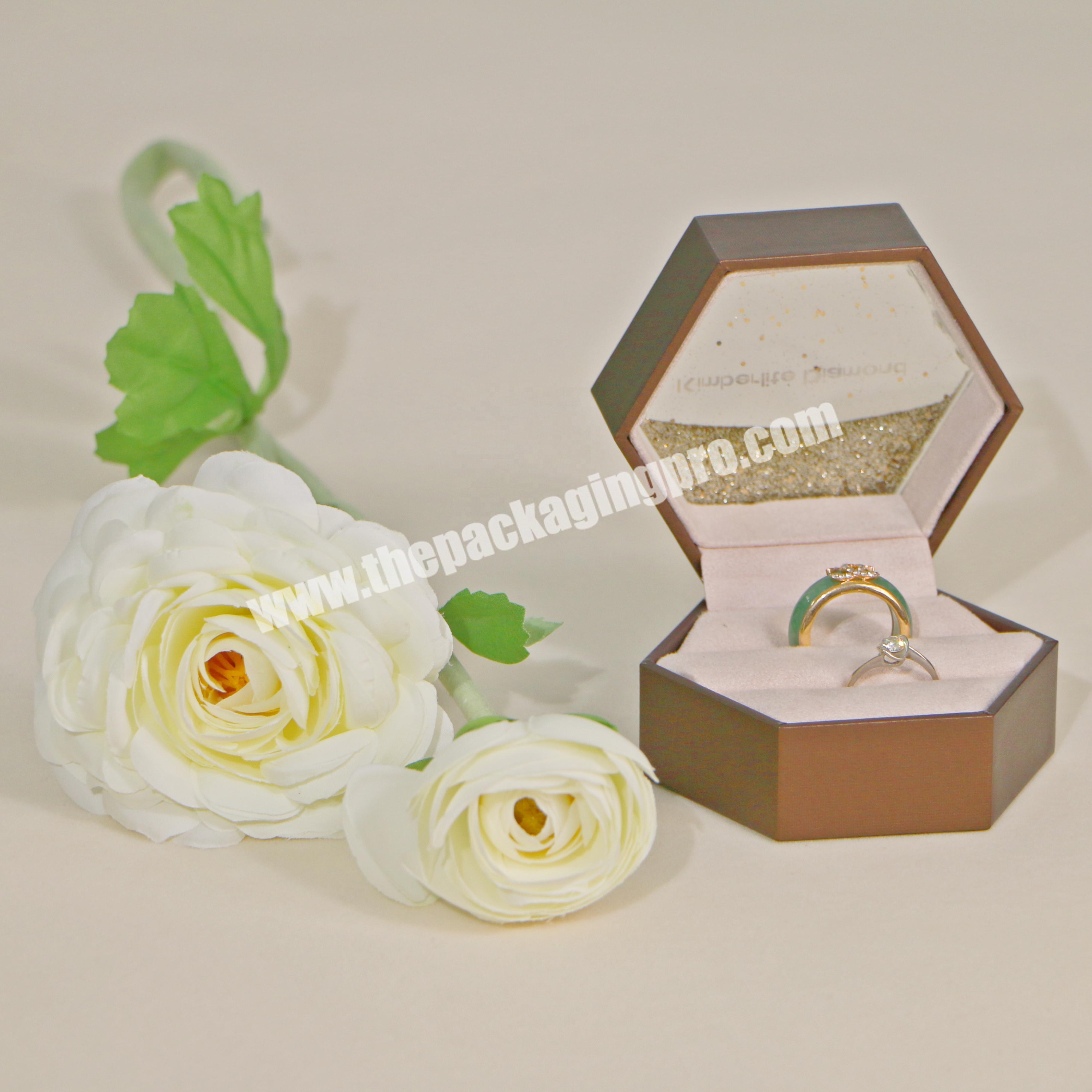personalize Wholesale Custom Luxury Velvet Jewelry Ring Box Gift Packaging with Logo