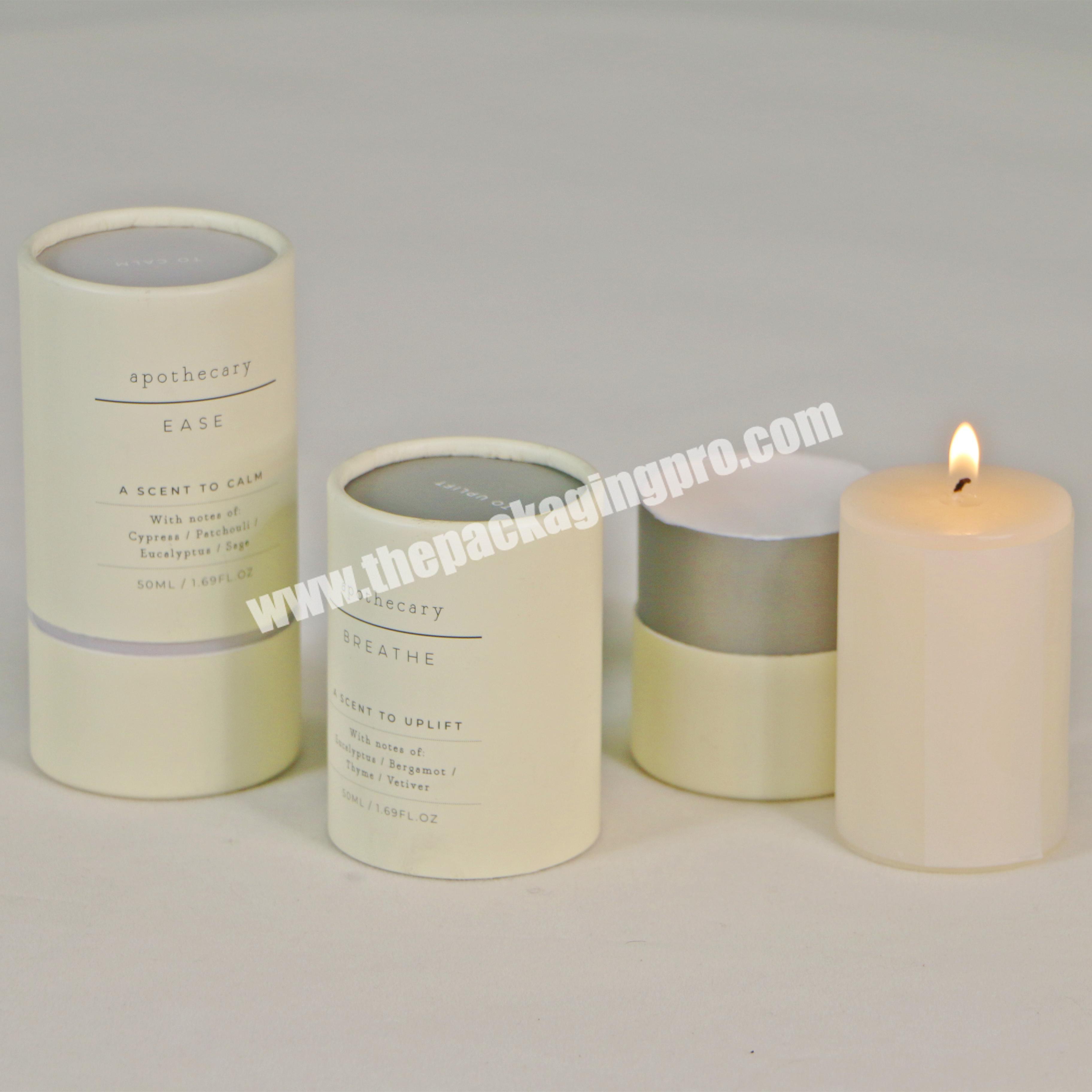 Packaging Paper Gift Carton Tube Cardboard Kraft Rigid Perfume Template Cylinder Round Box wholesaler