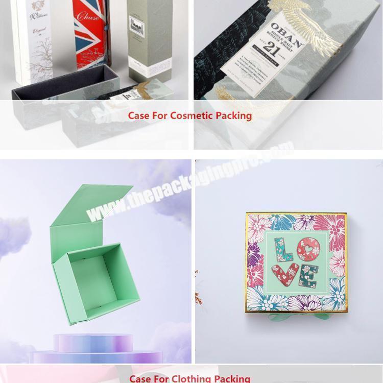 Designer Luxury Foldable White Cardboard Paper Box Magnetic Rigid Packaging Gift Ribbon Boxes With Ribbon