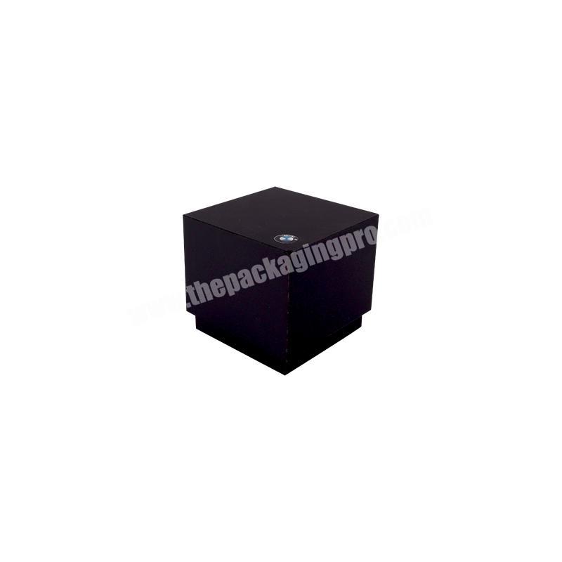 Personalized Luxury Rigid Black Lid And Base Watch ring Cardboard Box insert