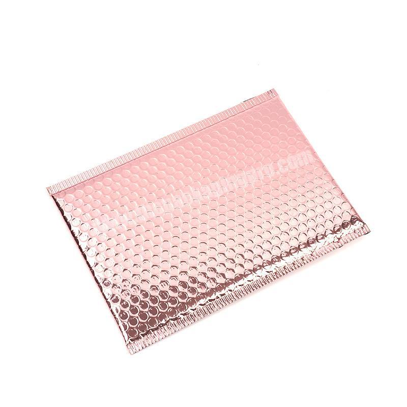 Premium durable metallic rose gold color patterned bubble mailer mailing bags