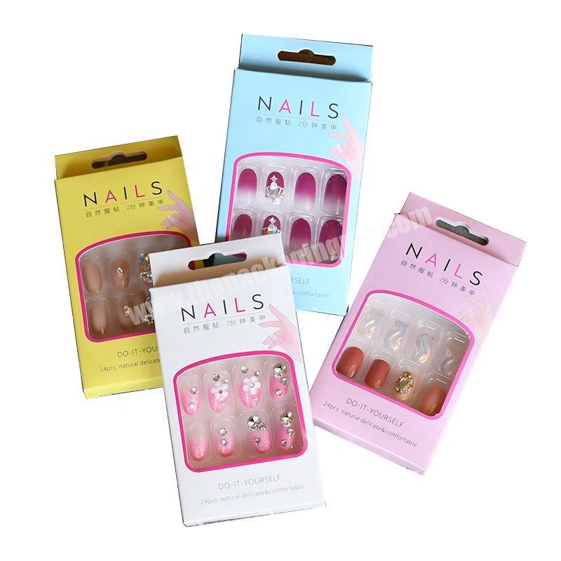 Press On Nails Customize Package Box Retail Fake Artificial False Nail Packaging Boxes Custom for Nails