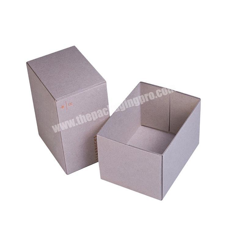 Professional Manufacture Luxury Brown Color Rigid Box Gift Packaging Boutique Hot Stamping Logo Craft Gift Box