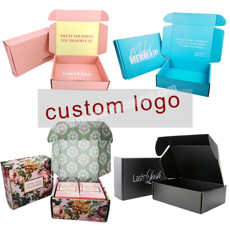 Recyclable Skincare Fancy Cloth Packing Mailer Corrugated Paper Custom Logo Printed Gift Delivery Mailing Shipping Box