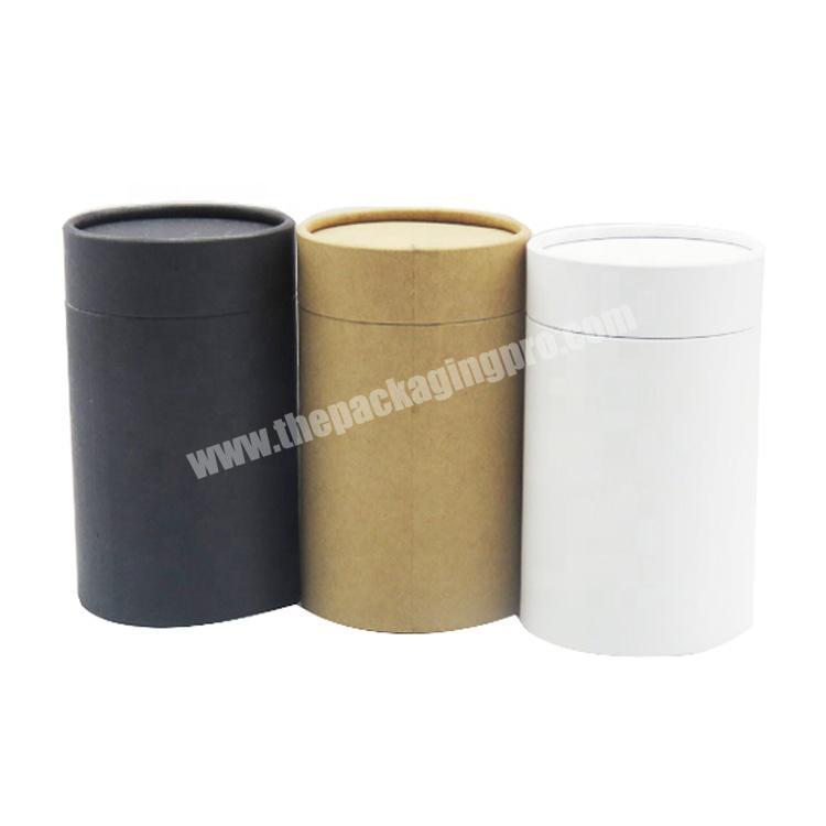 custom Recycled Materials Kraft Cardboard Cylinder Gift Paper Round Box 