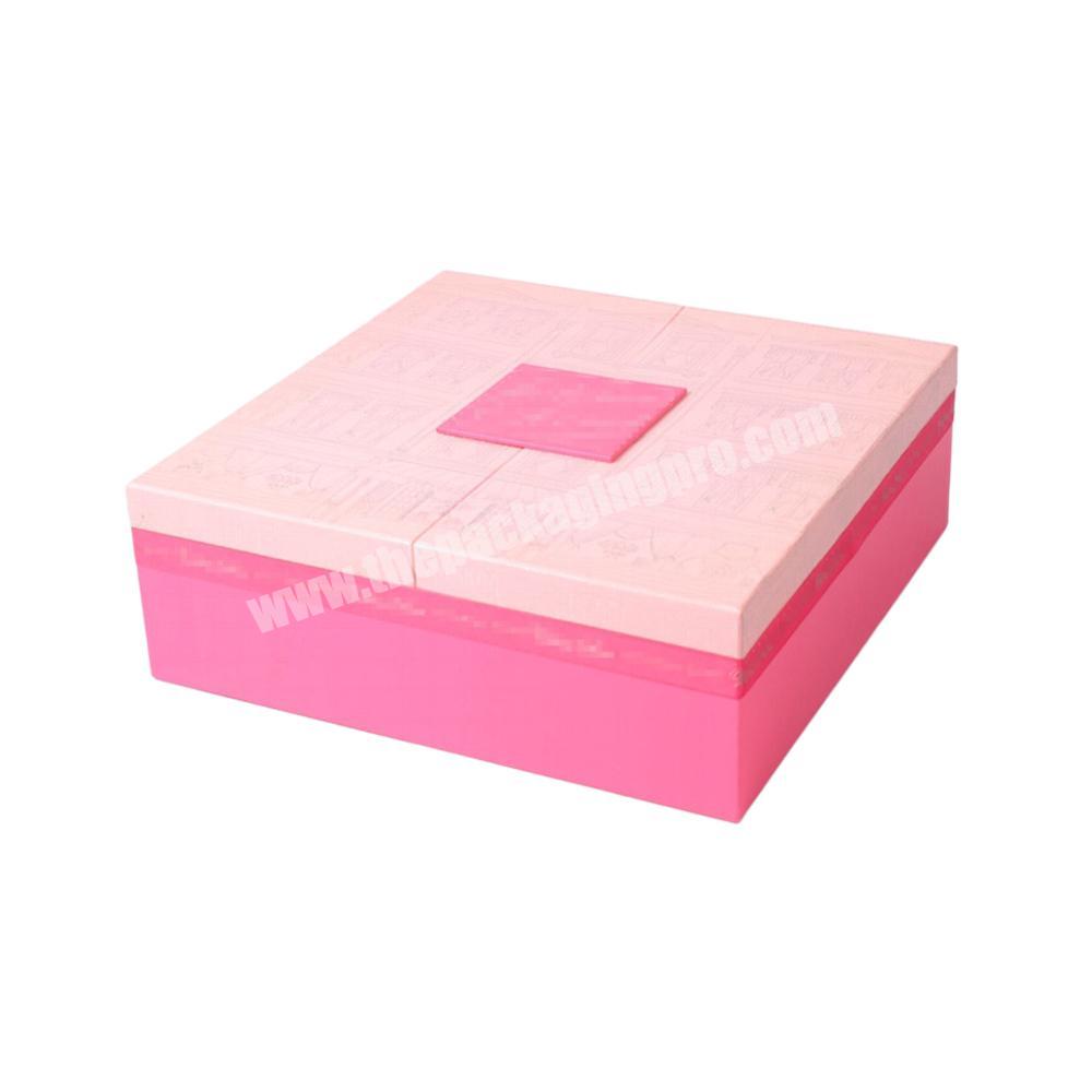 Ribbon Magnetic Door Open Custom Luxury Rigid Cylinder Cardboard Skin Care Set Packaging Ramadan Gift Box wholesaler