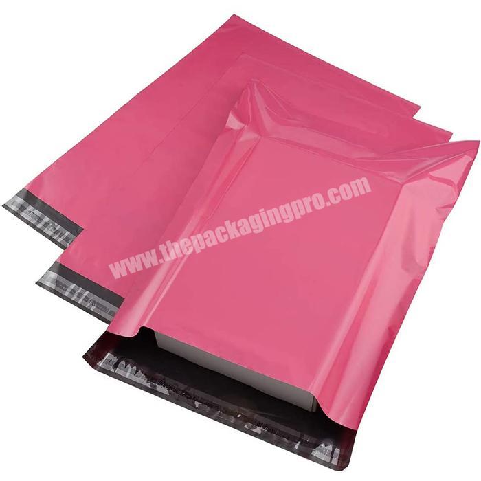 Self-sealing durable puncture resistant light pink poly strong mailing bags