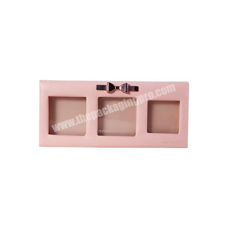 Supplier wholesale  Pink Makeup Eyelash Magnetic Bow Packaging Box With Clear Window