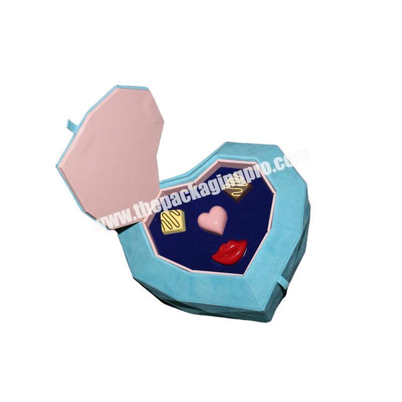 personalize Heart Shaped Luxury Chocolate Gift Paper Box Packaging Custom Manufacturer