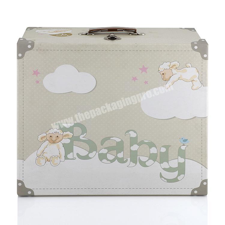 Toy packaging with handle box portable children suitcase storage box factory