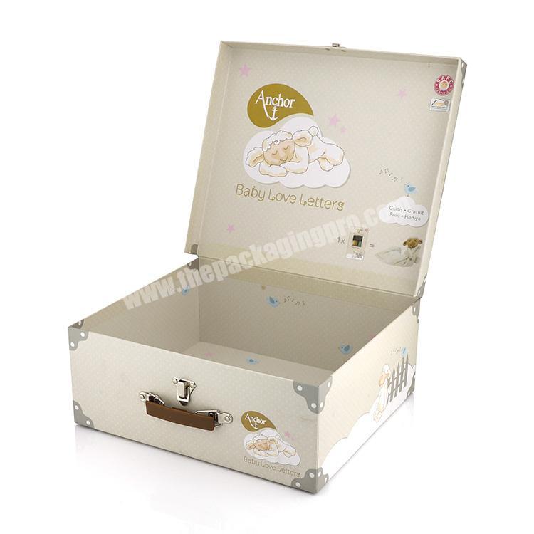 Toy packaging with handle box portable children suitcase storage box