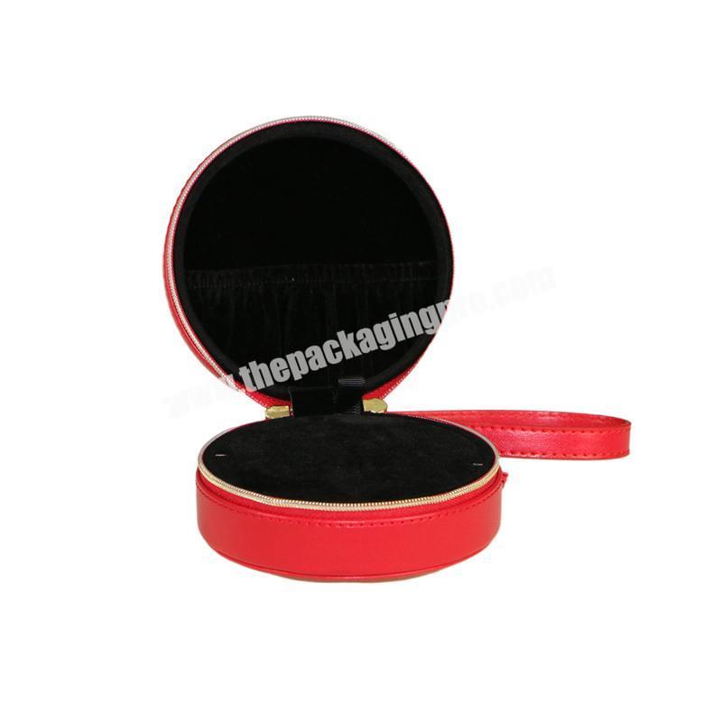 custom Wholesale Custom High Quality Bracelet Necklace Organizer Earring Box Large Leather Jewelry Box 