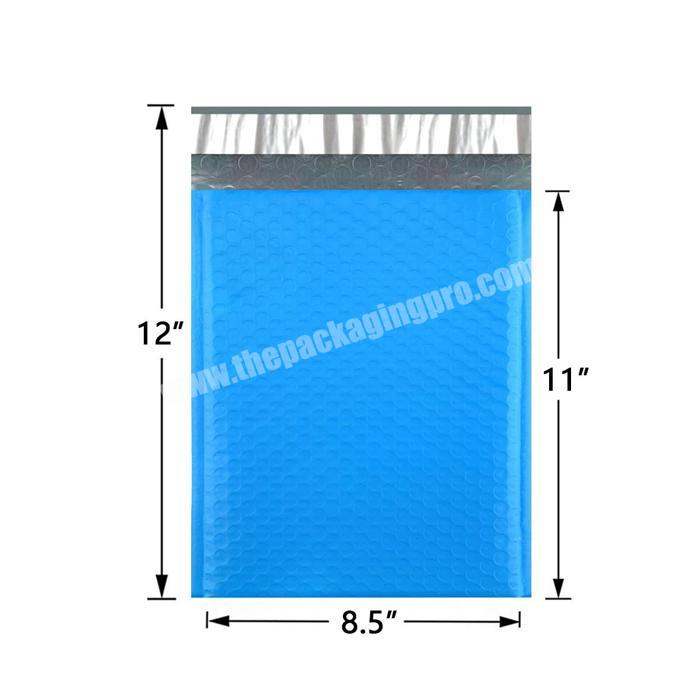 Water-resistant biodegradable blue large bubble padded mailer mailing bag