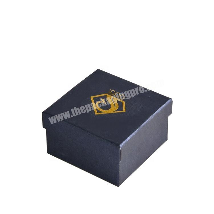 Wedding  Gift Black Packaging Custom Printed Leather Cardboard Made small Jewellery Box With Logo