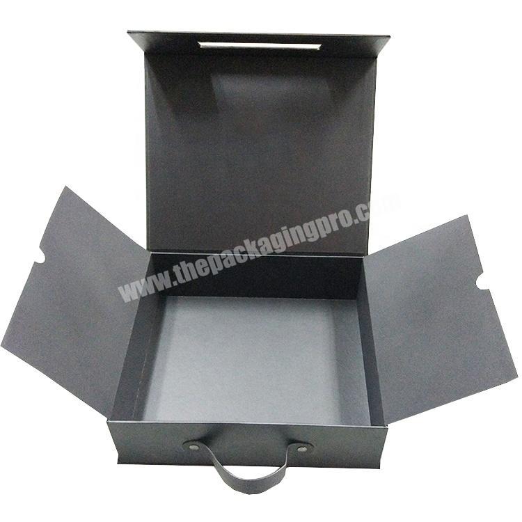 Wholesale Black Matt Lamination Paper Magnetic Closure Packaging Magnet Flap Paper Box