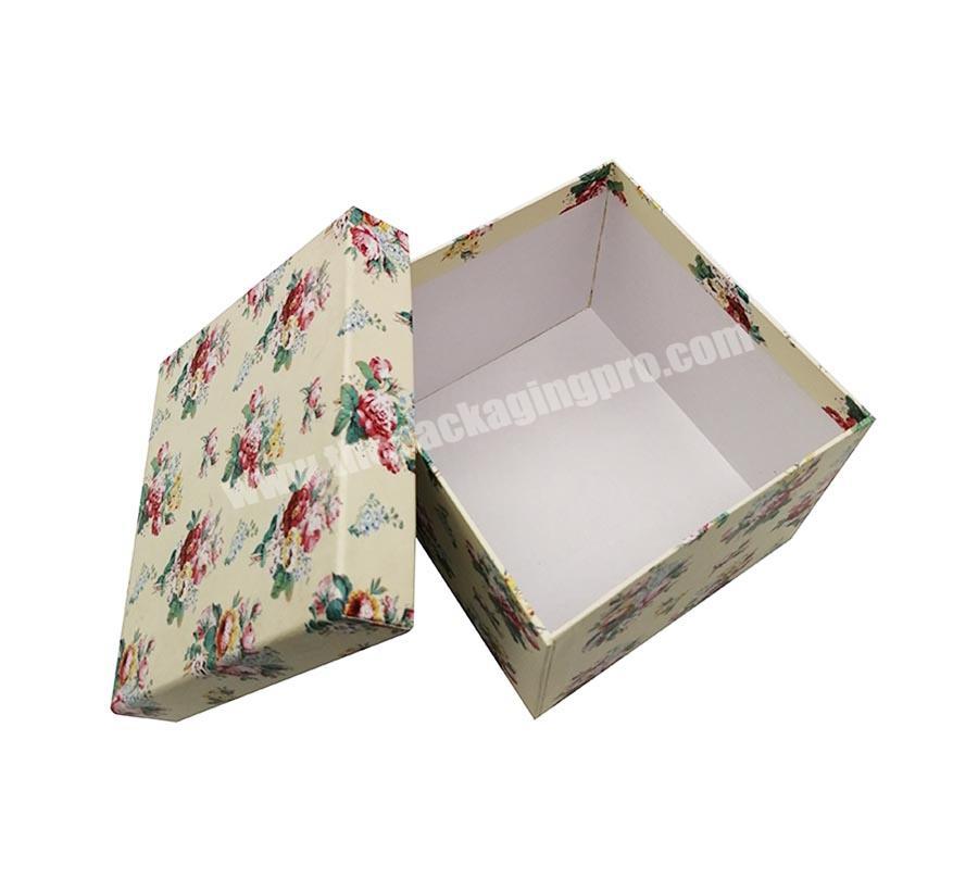 Wholesale Cardboard Bridesmaid Gift Basket Boxes Square With Lid