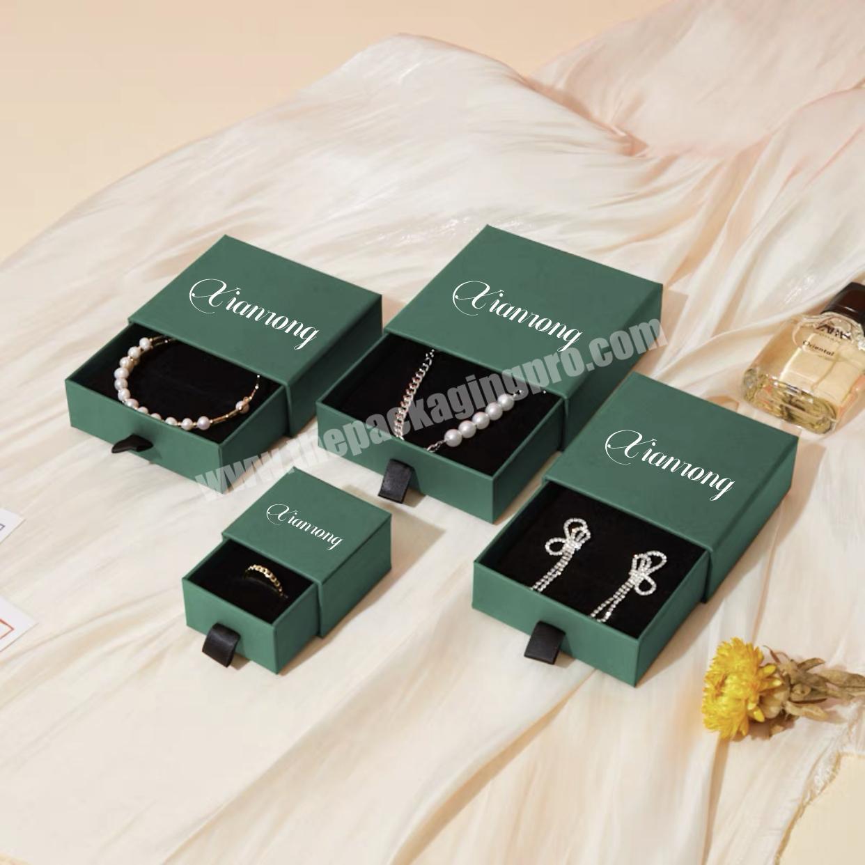 custom Wholesale Cardboard Paper Custom Logo Bracelet Necklace Jewel Box Luxury Gift Jewelry Box 