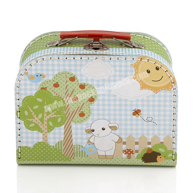 Wholesale Children Paper Cardboard Suitcase Box Sewing Mini Paper Suitcases