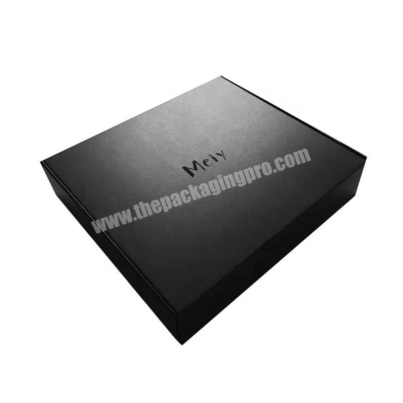 Wholesale Clothing Shoes Packaging Black Spot UV Custom Logo Corrugated Box