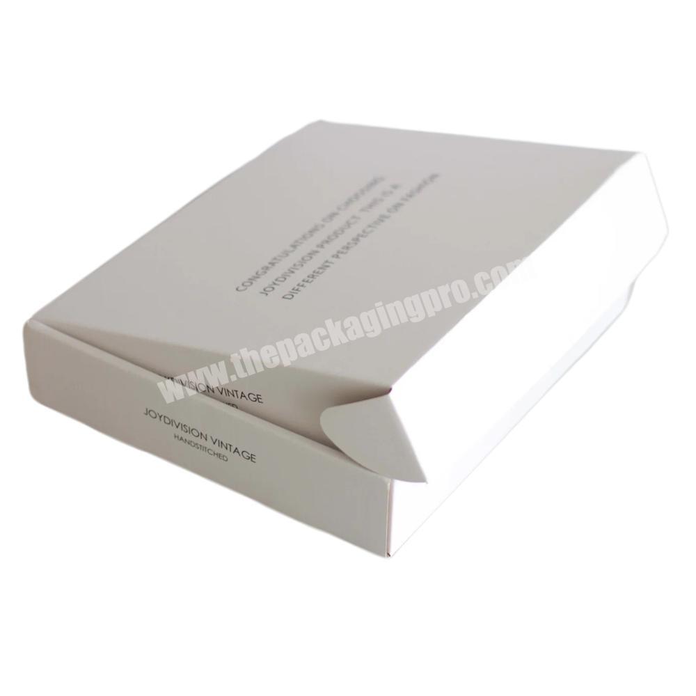 custom Wholesale Custom Flat Packed Premium Gift Packaging White Color Printing Eco Friendly Corrugated Paper Carton Box 