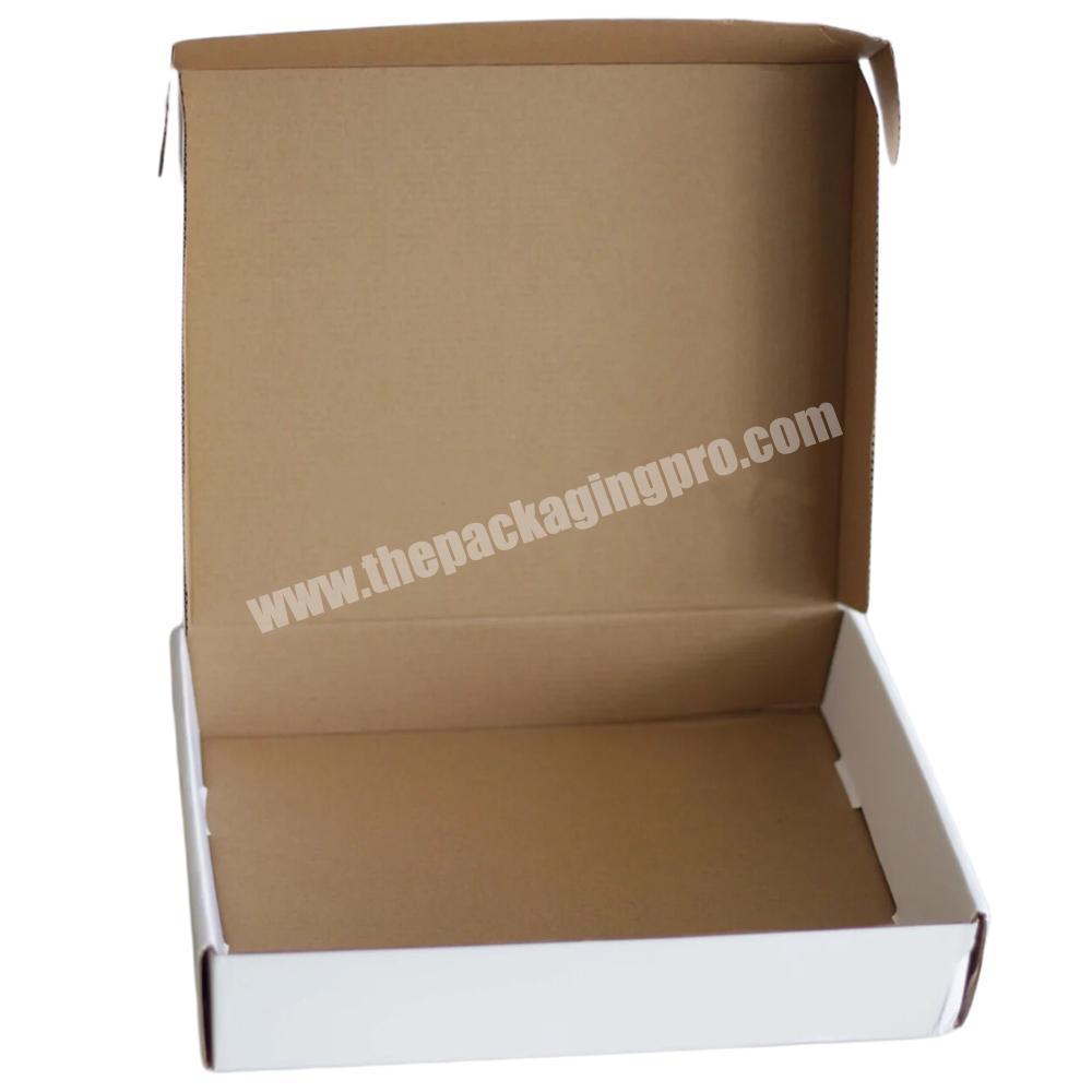 Wholesale Custom Flat Packed Premium Gift Packaging White Color Printing Eco Friendly Corrugated Paper Carton Box wholesaler
