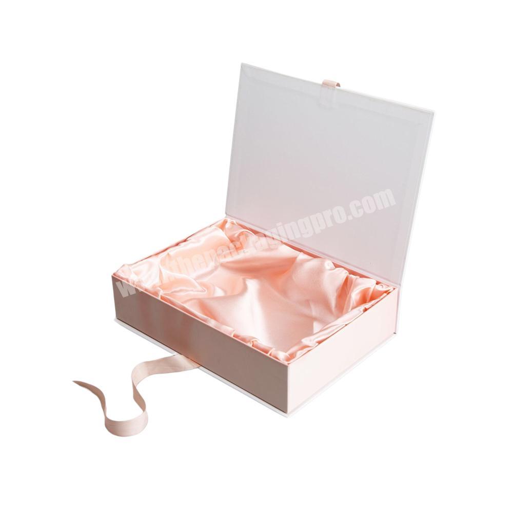 custom Wholesale Custom Logo Black Magnetic Cardboard Paper Gift Premium Wig Luxury Hair Extension Packaging Box 