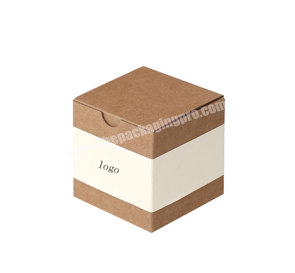 Wholesale Custom Logo Foldable Kraft Paper Box For Candle