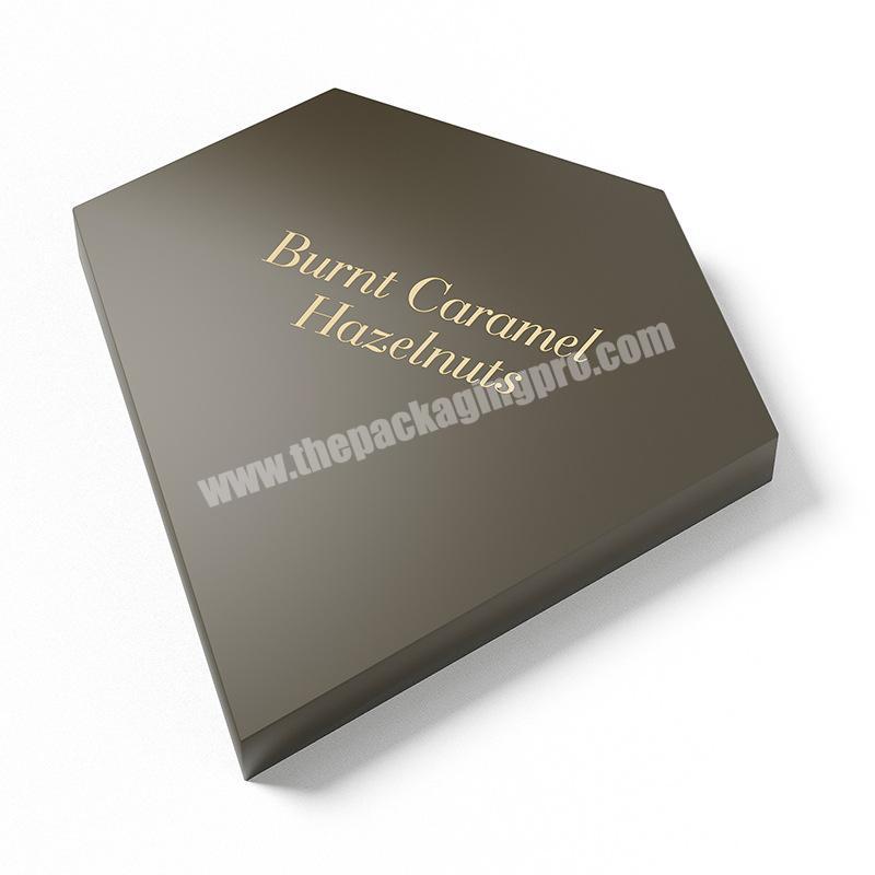 Wholesale Custom Luxury Counter Chocolate Display Box Candy Packaging Diamond Shaped Chocolate Box factory