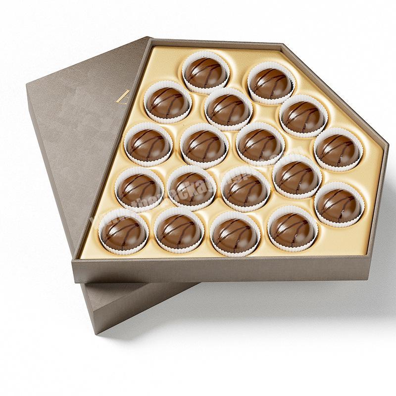 Wholesale Custom Luxury Counter Chocolate Display Box Candy Packaging Diamond Shaped Chocolate Box
