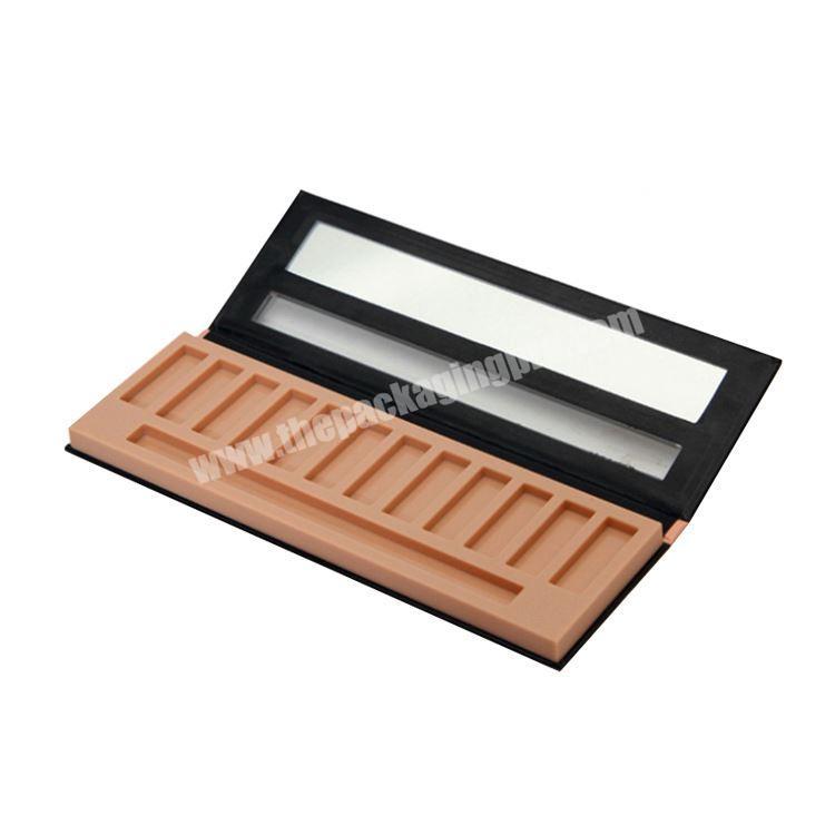 personalize Wholesale Custom Printed Cosmetic palette packaging Empty Magnetic Flip Gift Rigid Cardboard Makeup Palette Eyeshadow Packaging
