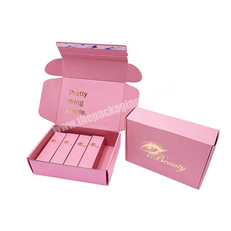 Wholesale Custom Zipper Shipping Mailer Packing Box With Self-adhesive Sealing Tear-off Strip