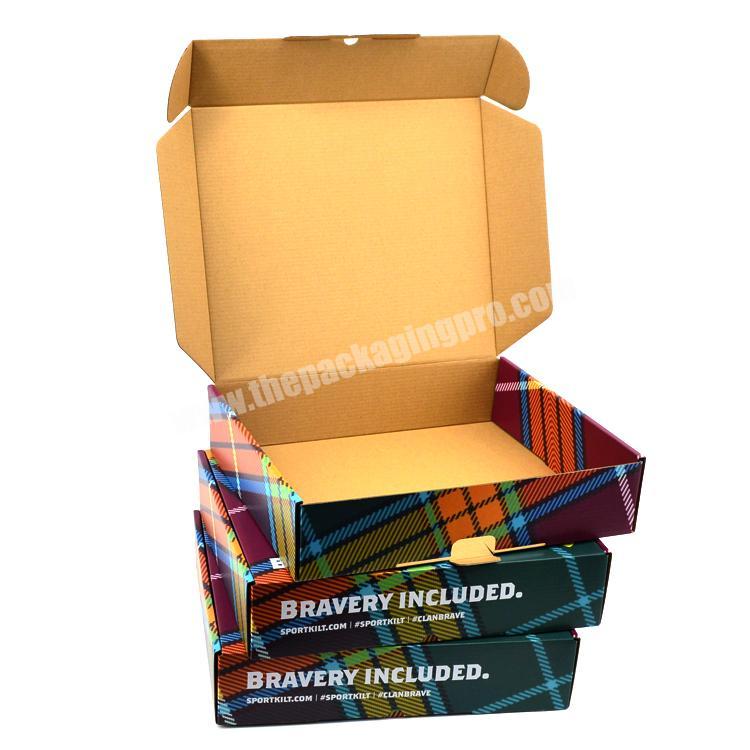 Wholesale Foldable Custom Printing Private Label Corrugated Cardboard Paper Mailing Flat Gift Scarf Box