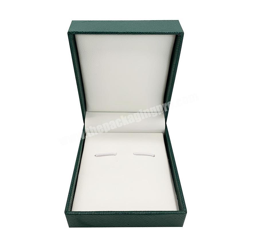 Wholesale Green Leatherette Cufflink Box Gift Packaging Tie Cufflink Box Set Gift