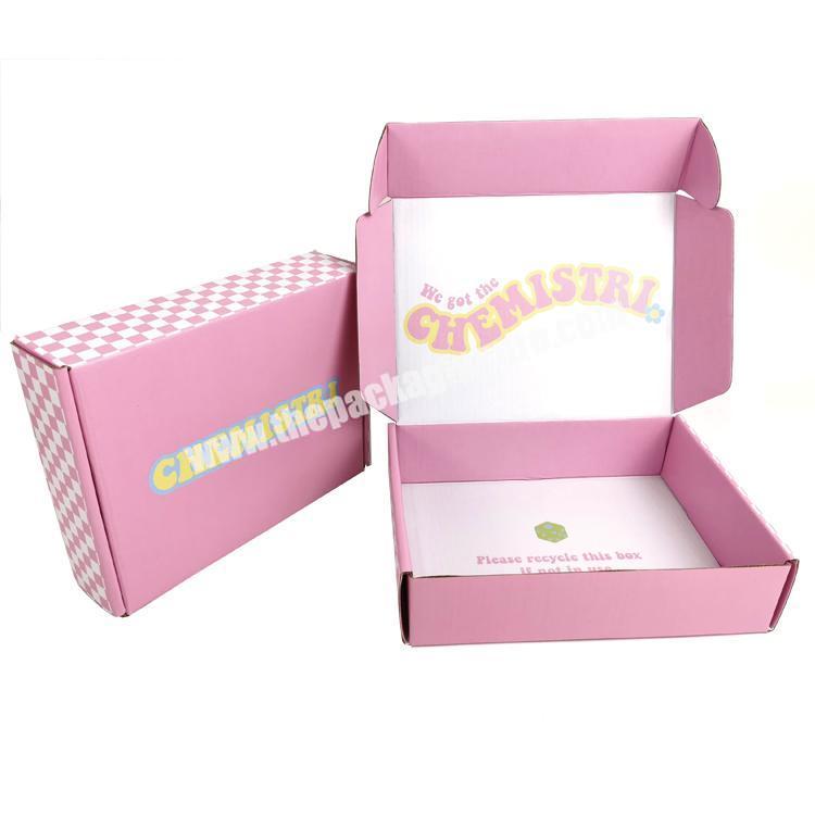 Wholesale High Quality Custom Printed Cheap  pink Corrugated Cardboard Box factory
