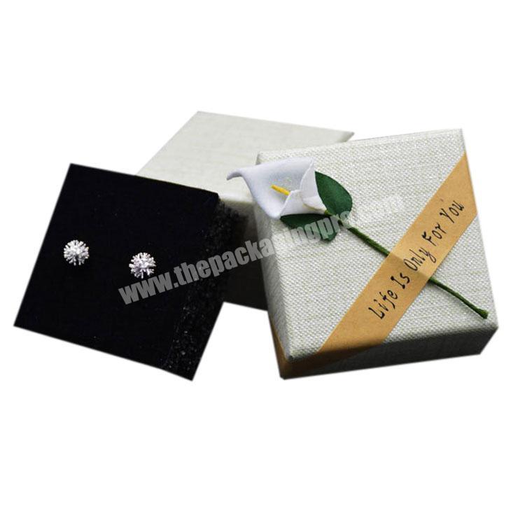 Wholesale Luxury Logo Custom Printed Cardboard Necklace Earrings Jewelry Gift Boxes