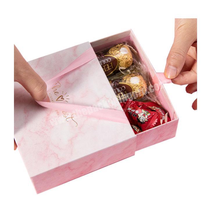personalize Wholesale Luxury Logo Custom Printed Cardboard Pink Candy Drawer Gift Boxes