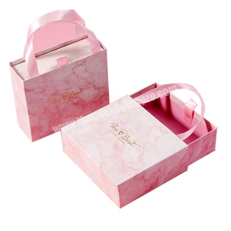 Wholesale Luxury Logo Custom Printed Cardboard Pink Candy Drawer Gift Boxes