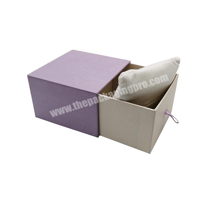 Wholesale Purple Watch Boxes Cases Packaging ECO Friendly Watch Boxes With Drawer