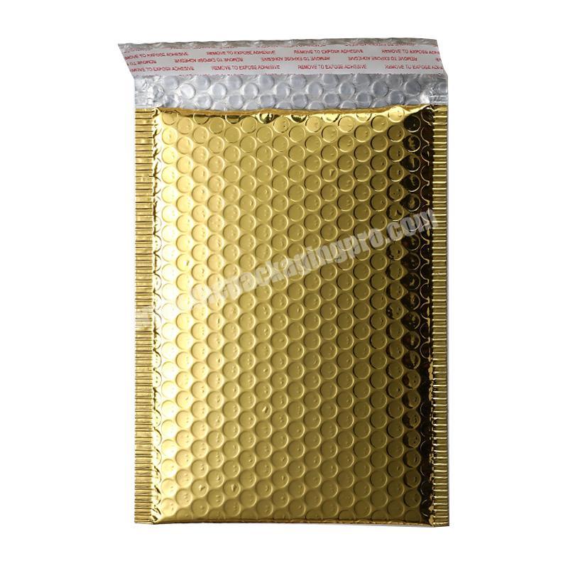 Wholesale cheap lightweight design metallic gold bubble padded mailer bag