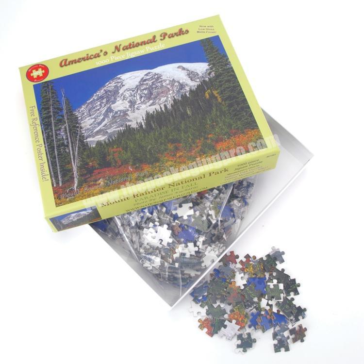 Wholesale custom adult kids A3 jigsaw puzzle manufacturing paper 100 500 1000 pieces puzzle jigsaw printer