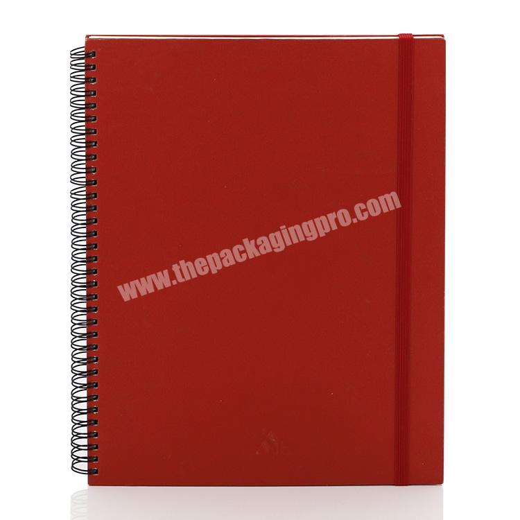 Wholesale custom note book red diary spiral notebook 500 sheets