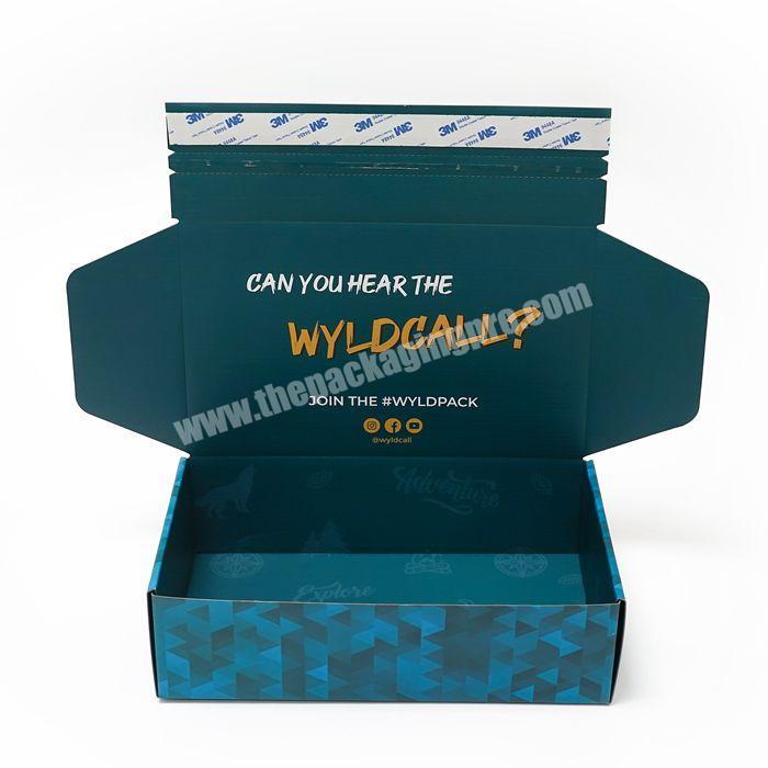 Wholesale customized corrugated cardboard wigs mailer shipping box Unique colorful printed logo for hair extension packing box