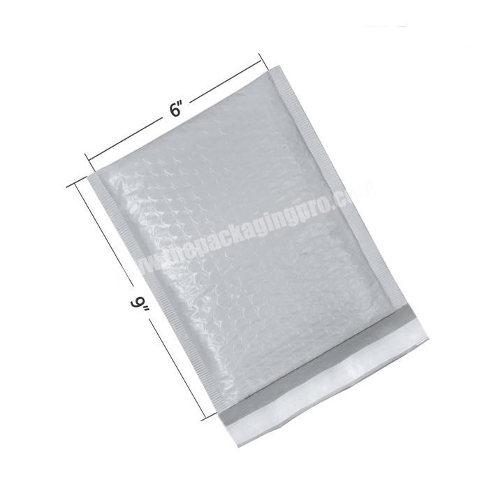 Wholesale fashionable design custom padded bubble lined silver mailing bags