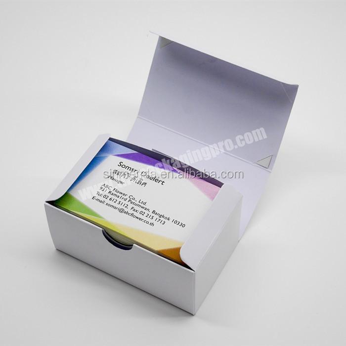 Wholesale high quality small white kraft name card packaging box