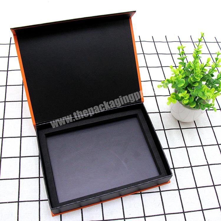 Wholesale large custom logo black magnetic box paper cardboard packaging box luxury magnetic paper gift box