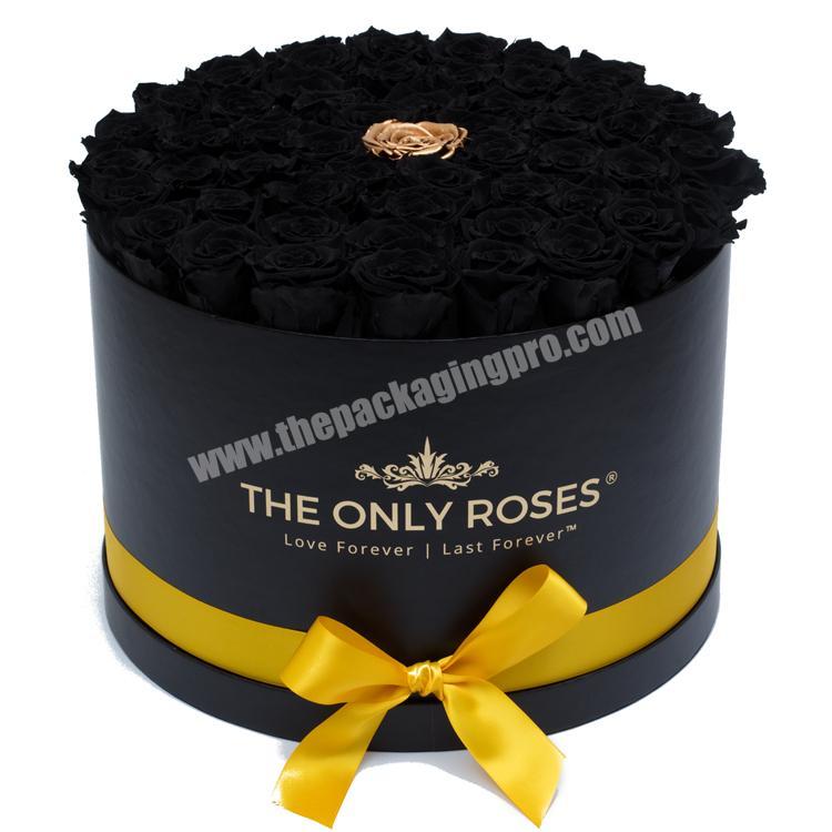 Wholesale luxury Preserved forever black rose box