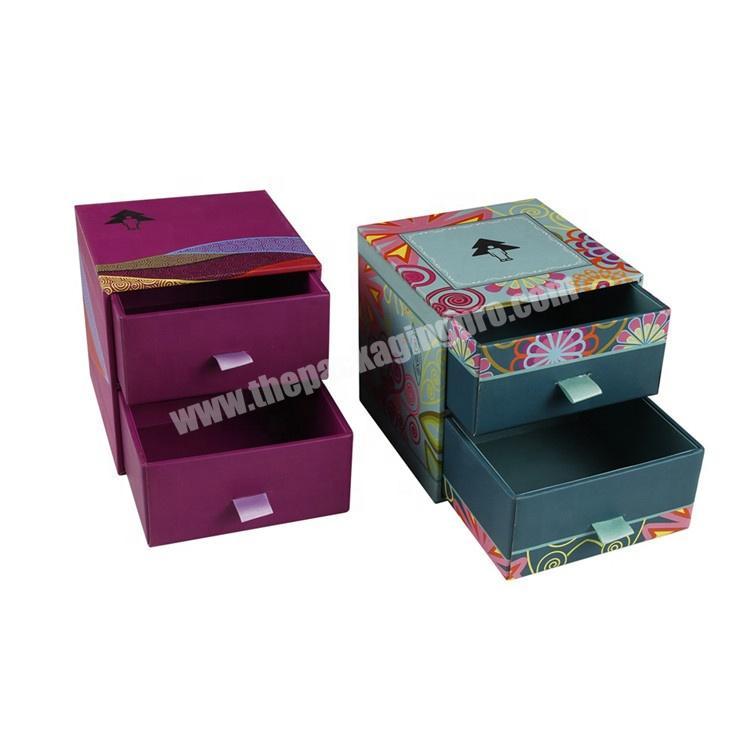 Window Large Gift Satin Pull Out Rigid Logo Double Foldable Showcase Paper Cosmetic Eyelash Drawer Packaging Box