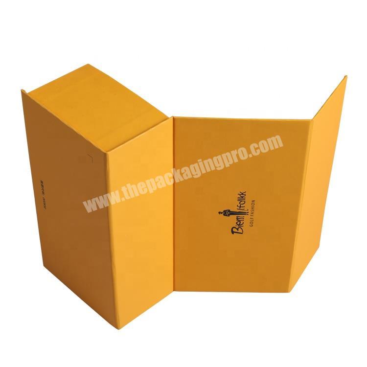 Yellow Gift Box Magnet Closed Packaging Cosmetic Gift Set Paper Box With Custom Logo