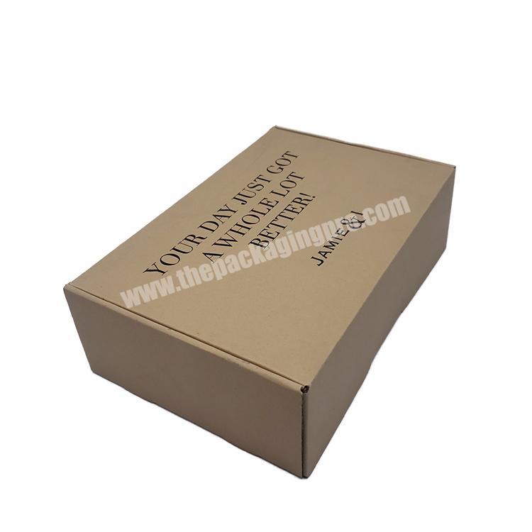 brown foldable paper packaging shipping mailer kraft box