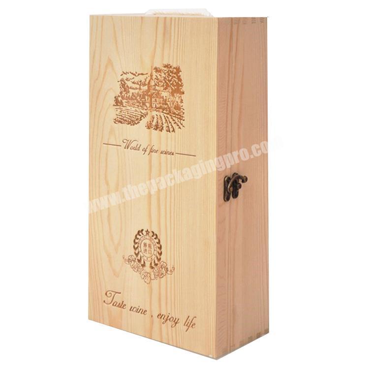 cheap wooden gift packaging wine box